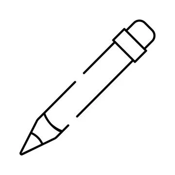 Pencil tool creating line drawing and writing ideas Stock Illustration