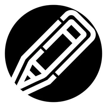 Pencil tool icon for editing and writing concept Stock Illustration
