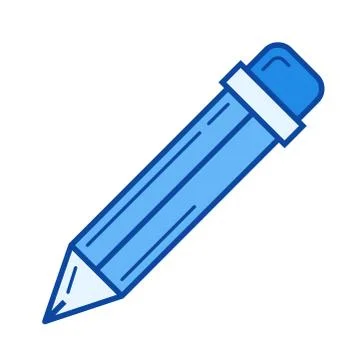 Pencil tool line icon. Stock Illustration