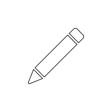 Pencil tool, text icon. Simple thin line, outline vector of Text editor icons Stock Illustration
