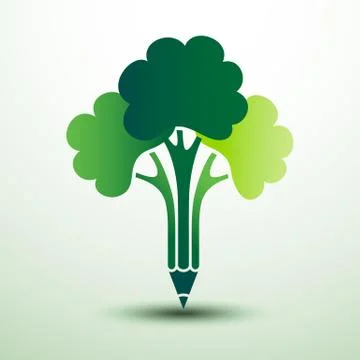 Pencil tree Stock Illustration