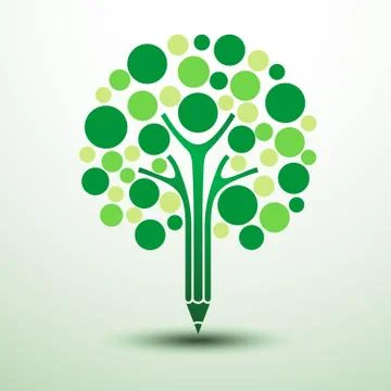 Pencil tree Stock Illustration