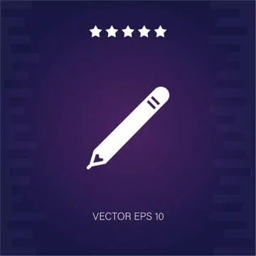 Pencil vector icon Stock Illustration