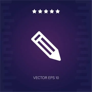 Pencil vector icon Stock Illustration