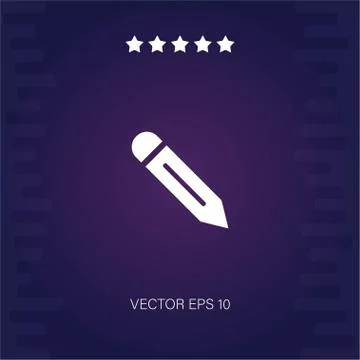Pencil vector icon Stock Illustration