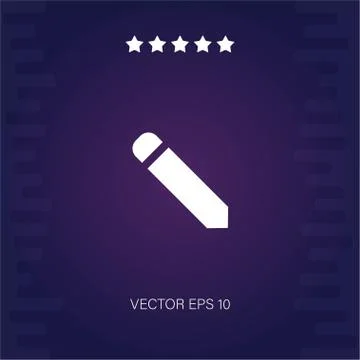 Pencil vector icon Stock Illustration