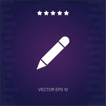 Pencil vector icon Stock Illustration