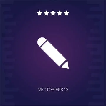 Pencil vector icon Stock Illustration