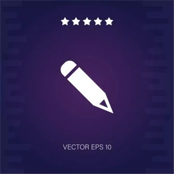 Pencil vector icon Stock Illustration