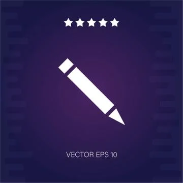 Pencil vector icon Stock Illustration