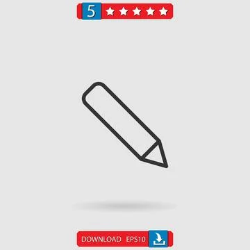 Pencil vector icon Stock Illustration