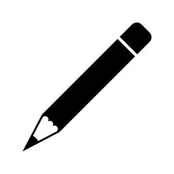 Pencil vector icon isolated on white background Stock Illustration