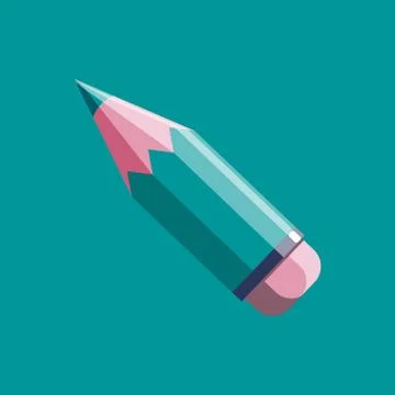 Pencil vector icon in modern flat style Stock Illustration