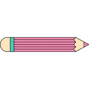 Pencil vector icon school pen design isolated Stock Illustration