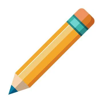 Pencil Vector Illustration Minimal Flat Icon Styl (1) vector illustration d.. Stock Illustration