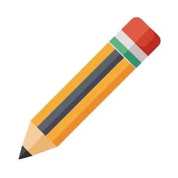 Pencil Vector Illustration Minimal Flat Icon Styl vector illustration design  Stock Illustration
