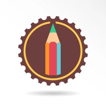 Pencil. Vector logo and icon Illustrazione stock