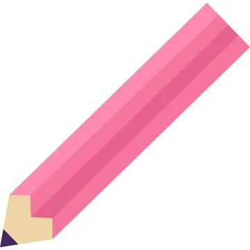 Pencil vector school pen icon simple design Stock Illustration