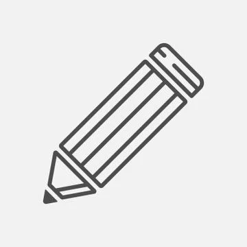 Pencil vector simple linear icon Stock Illustration