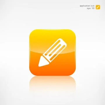 Pencil web icon. Application button. Stock Illustration