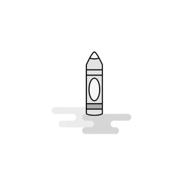Pencil  Web Icon. Flat Line Filled Gray Icon Vector イラスト素材