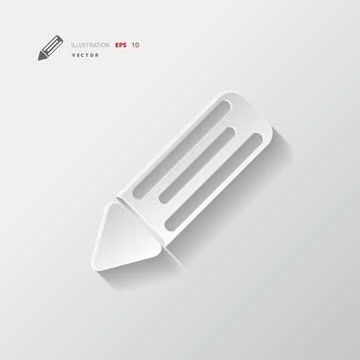 Pencil web icon vector illustration. Ilustração Stock