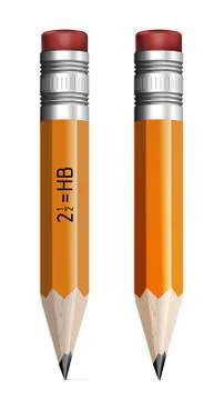 Pencil on a white background Stock Illustration