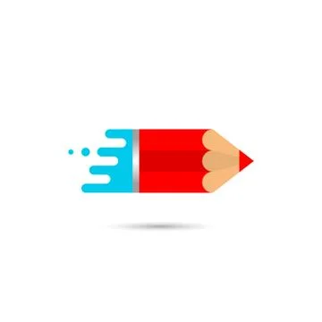 Pencil on white background. Stock Illustration