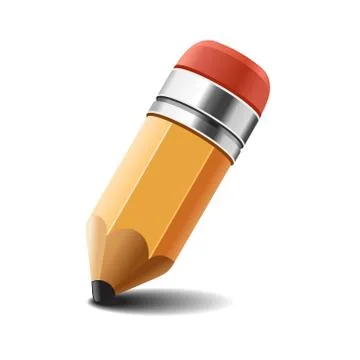 Pencil on white background. Vector 스톡 일러스트