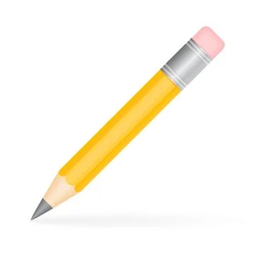 Pencil on white Stock Illustration