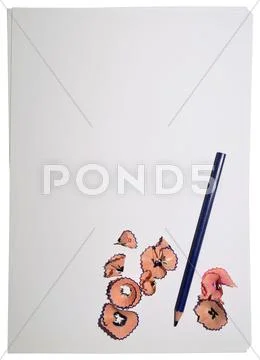 Pencil on white a paper Stock Photos