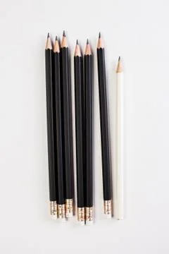 Pencil on white Stock Photos