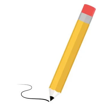 Pencil write with eraser Stock Illustration