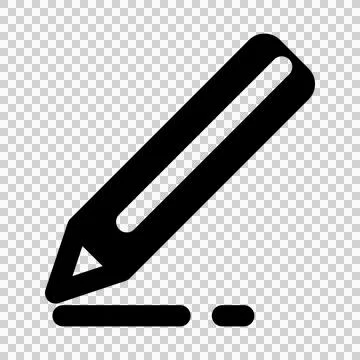 Pencil Write Icon. Flat Color Design. Vector Illustration. Stock Illustration