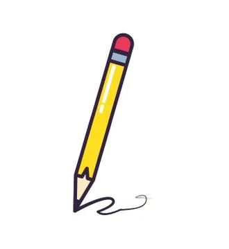 Pencil write isolated icon 스톡 일러스트