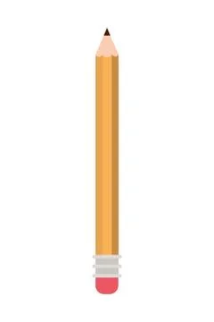 Pencil to write on white background icon Stock Illustration