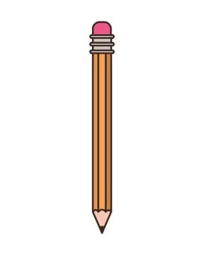 Pencil to write on white background icon Stock Illustration