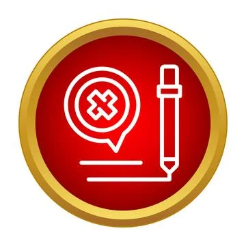 Pencil writing deleting error mark vector icon Illustrazione stock