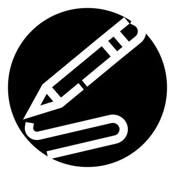 Pencil writing drawing line creating design icon Stock Illustration