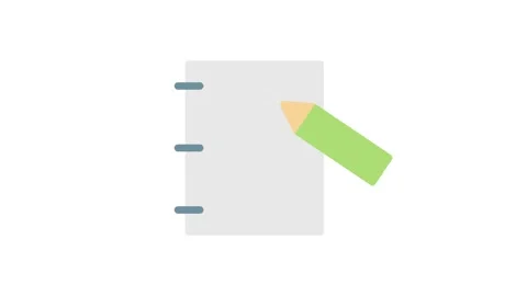 A pencil is writing notes on a notepad. Stock Footage 334021177