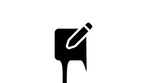 Pencil writing on square paper or notepad to create document Stock Footage 327761714