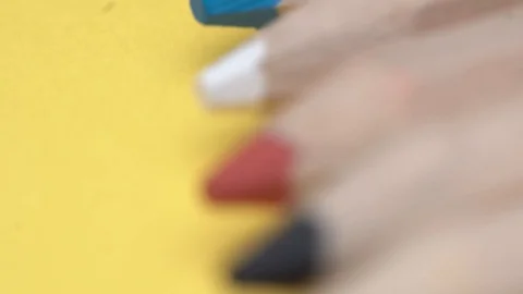 Pencil yellow background slider side Stock Footage 128343877
