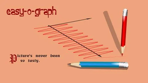 Pencils and graph Stock Illustration