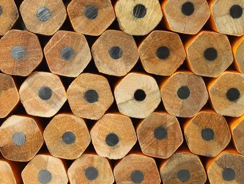 Pencils background close-up Stock Photos