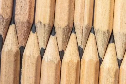 Pencils background texture closeup Stock Photos