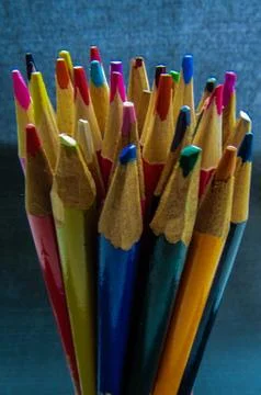 Pencils in a bunch. It doesnt matter what color you are if youre connected wi Stock Photos