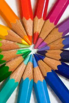 Pencils close up Stock Photos