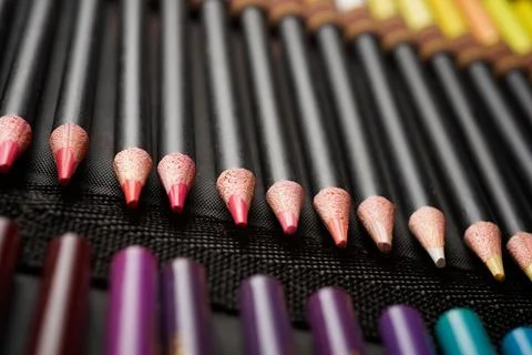 Pencils close up Stock Photos