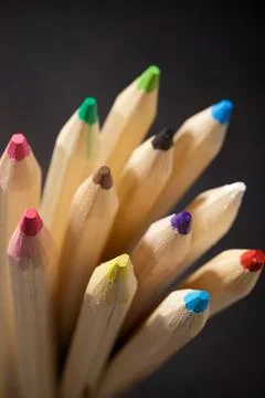 Pencils close up 库存照片