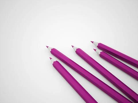 Pencils concept rendered on white background Stock Illustration